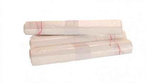 MDPE Afvalzak inzamel 23my Transp 70+(2x15)x200cm 1 rol